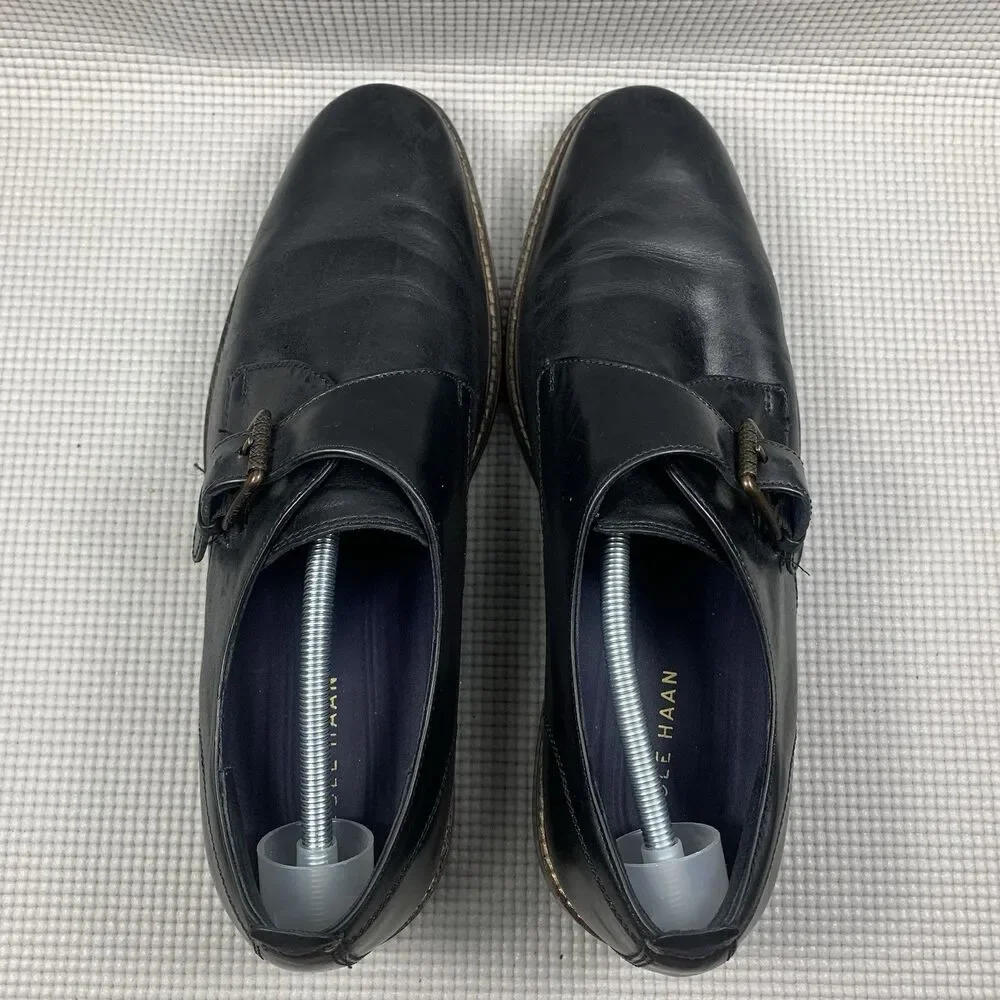Cole Haan Black Oxfords Kennedy Grand Single Monk Strap C26115 Men's 11.5 M